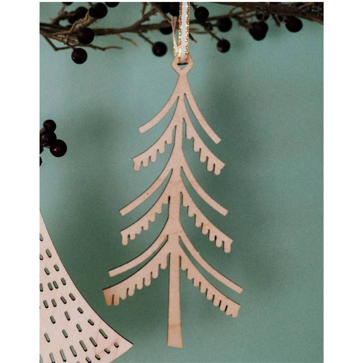 Reece Design Works - Wholesale Ornament - Wood Tree Christmas Ornaments3