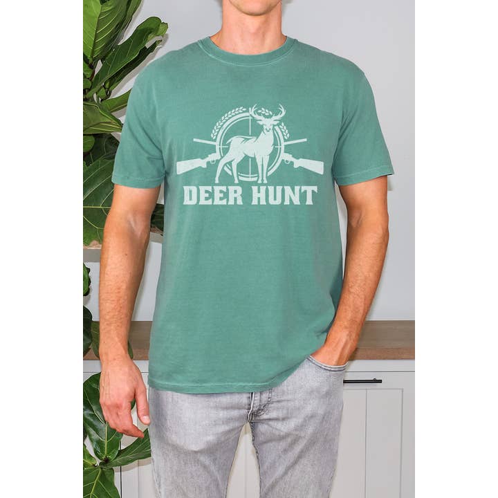 Distressed Deer Hunt grafisk T-shirt for engroshandel hos Bella Me