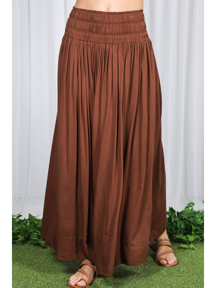 Vine & Love - Wholesale Skirt - Women's - Casual Maxi Flowy Bohemian Renaissance Long Skirt VS8294019