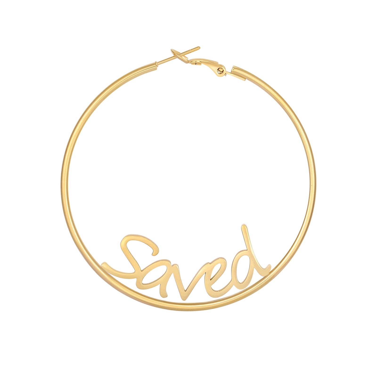 Adé & Grace - Wholesale Hoop Earrings - "Saved" Oversized Hoop Earrings4