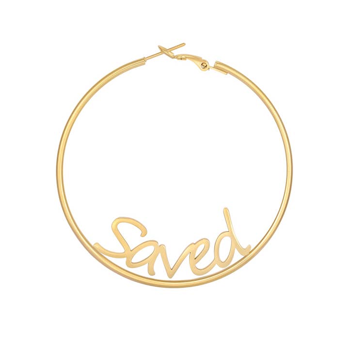 Adé & Grace - Wholesale Hoop Earrings - "Saved" Oversized Hoop Earrings4