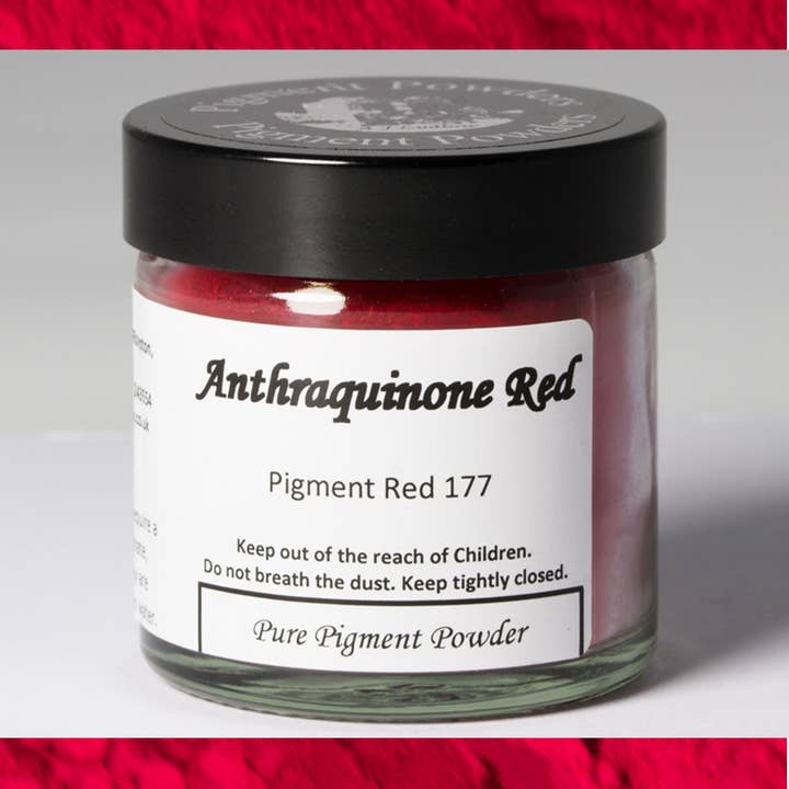 Polvere di pigmento puro rosso antrachinone (60ml) per la vendita all'ingrosso da parte di A J Ludlow