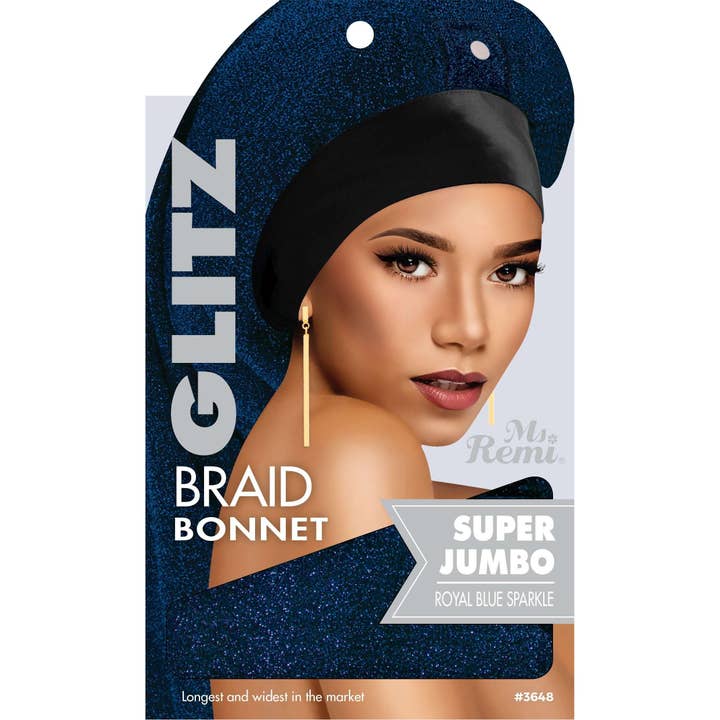 Ms. Remi Glitz Braid Bonnet Jumbo - XL Assorted Colors for wholesale by Annie International, Inc.