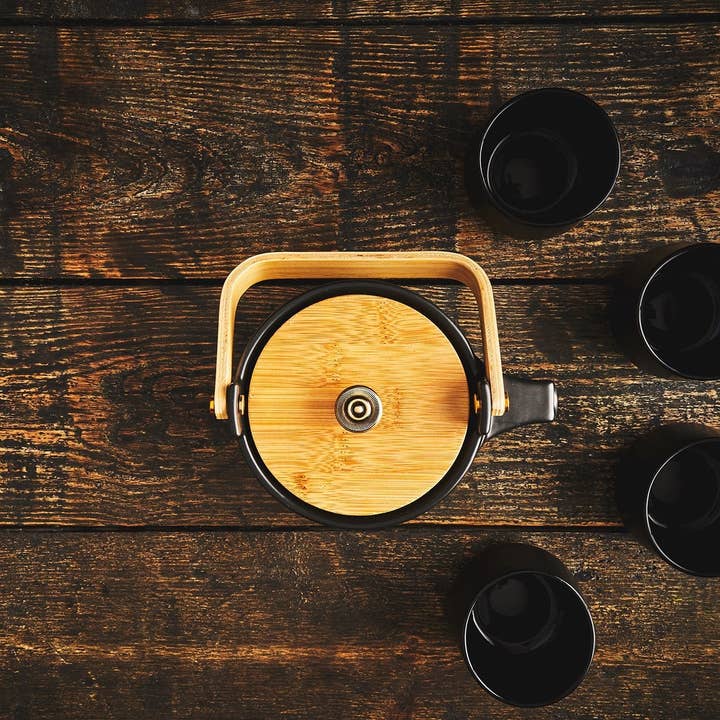 The Eichu Black Ceramic Tea Set for wholesale by B.TEALY