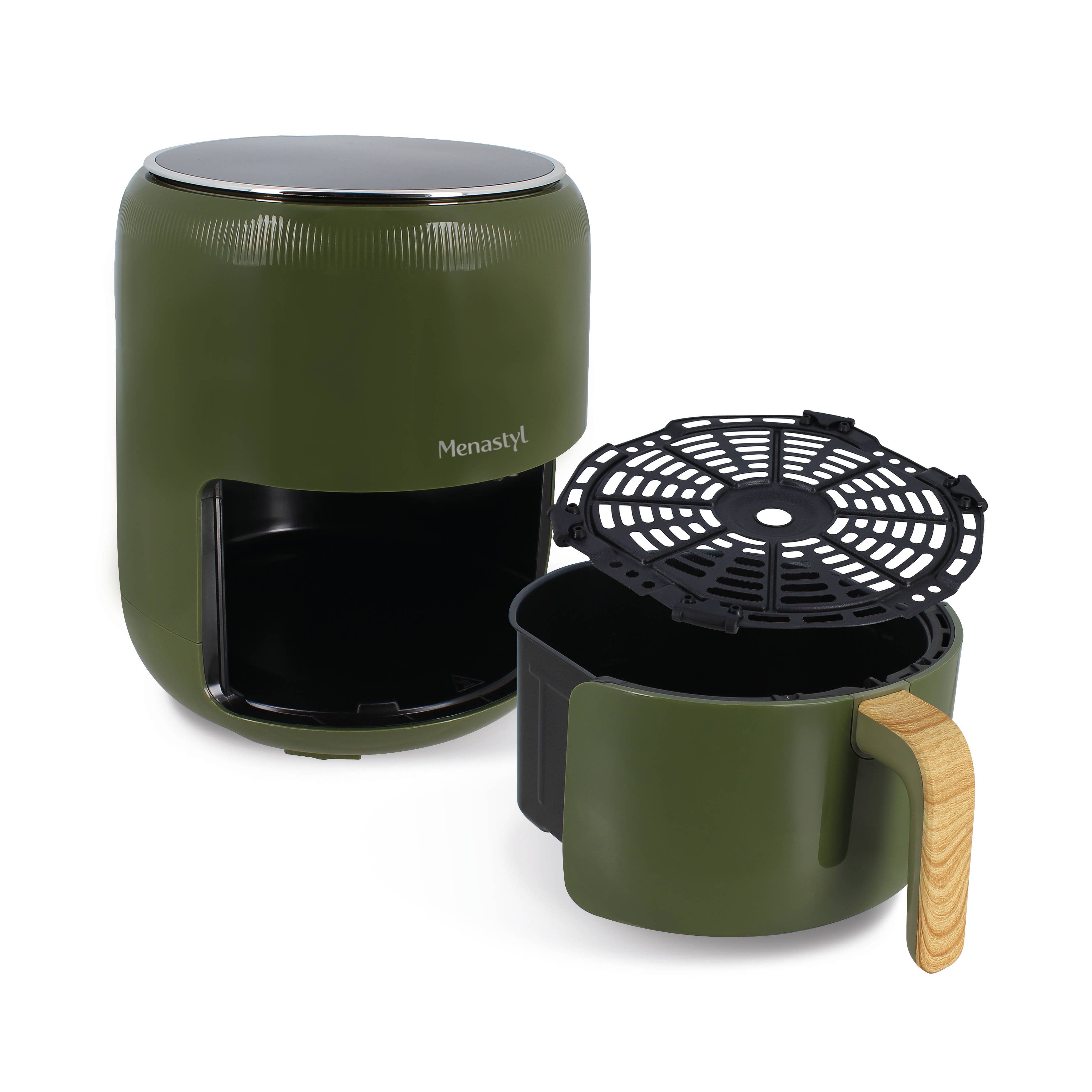 Menastyl - Wholesale Kitchen Appliance - Oil-free fryer 4.5l colorama olive wood effect handle5