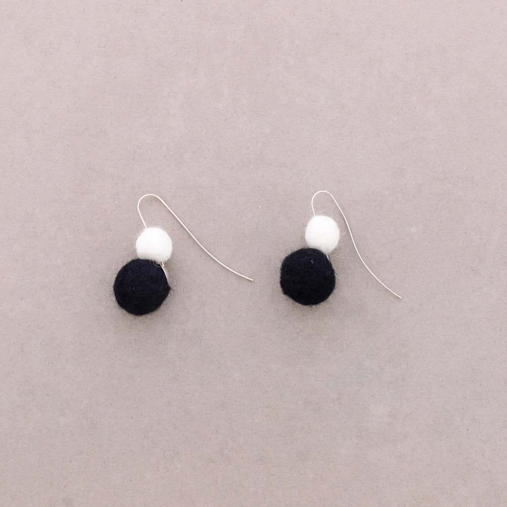 Sonata - Wholesale Snap Jewelry - Wool Ball Earrings7