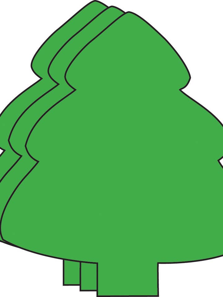 Recorte pequeño de un solo color: verde perenne para venta al por mayor de Creative Shapes Etc.