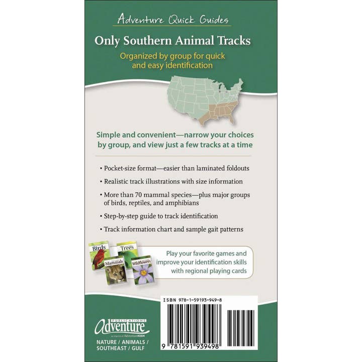 AdventureKEEN - Wholesale Nature & Outdoors - Animal Tracks of SE & Gulf Coast Quick Guide4