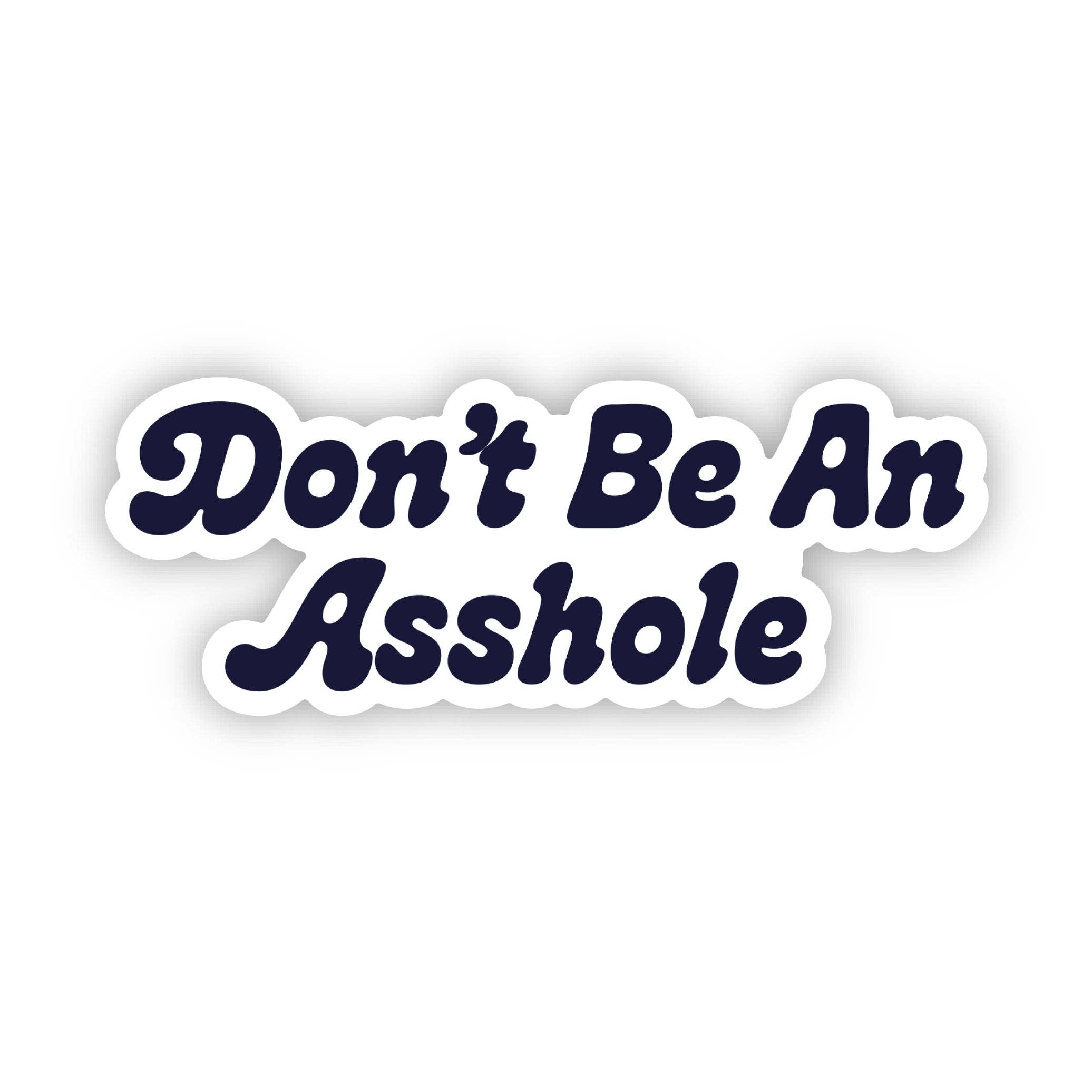 Big Moods - Wholesale Sticker - "Don't be an asshole" Funny Text Sticker1