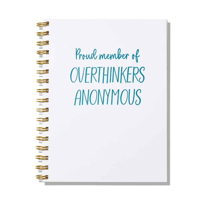 Orgoglioso Membro di Overthinkers Anonymous Quaderno Grande con Caratteri Tipografici per la vendita all'ingrosso da parte di La Folie Press