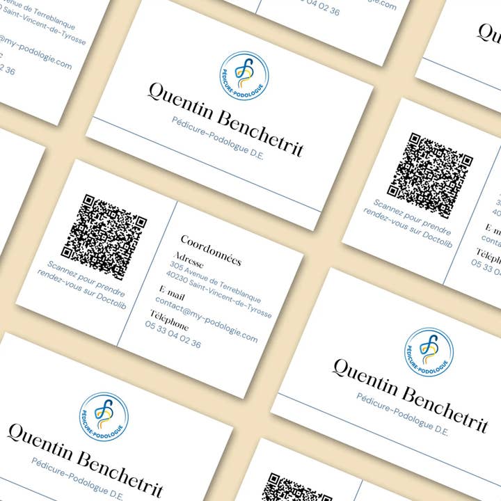 Printing & creation of business cards for wholesale by My Podologie