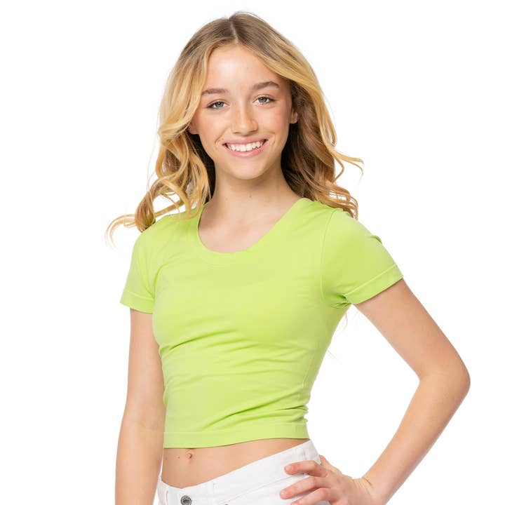 Malibu Sugar – Engroshandel T-shirt - Børn – Kortærmet sømløs top til piger8