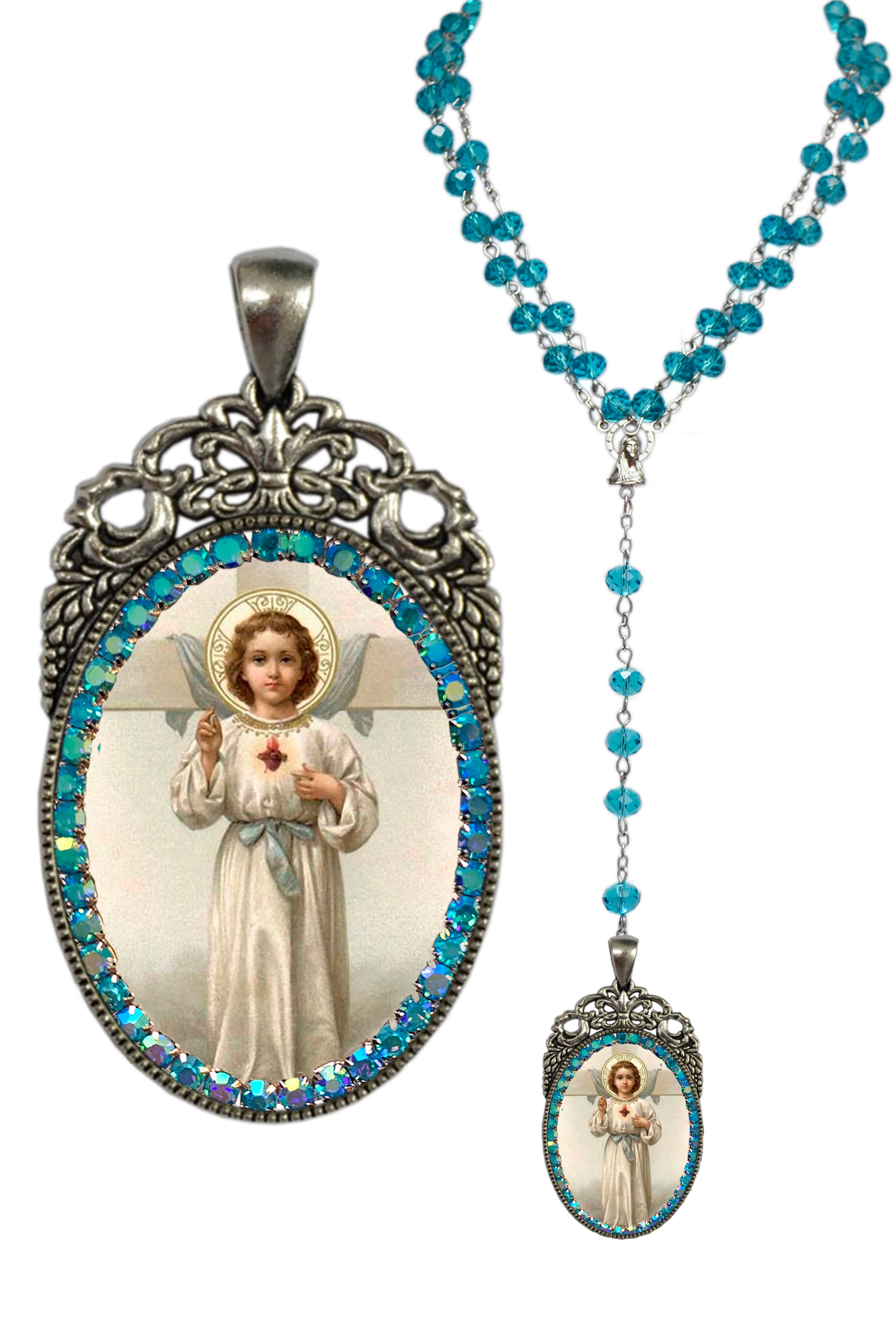 MariaSantissimaShop - Wholesale Prayer Beads Necklace - Child Jesus Miraculous Divine Rosary1