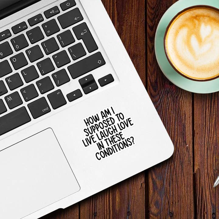 Sticker Horse - Wholesale Sticker - How Am I Supposed To Live Laugh Love In These Conditions Sticker1