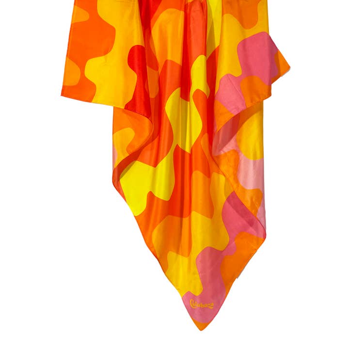 Habotai Silk Scarf - Fiesta Fog for wholesale by Calabaza Textiles & Homewares