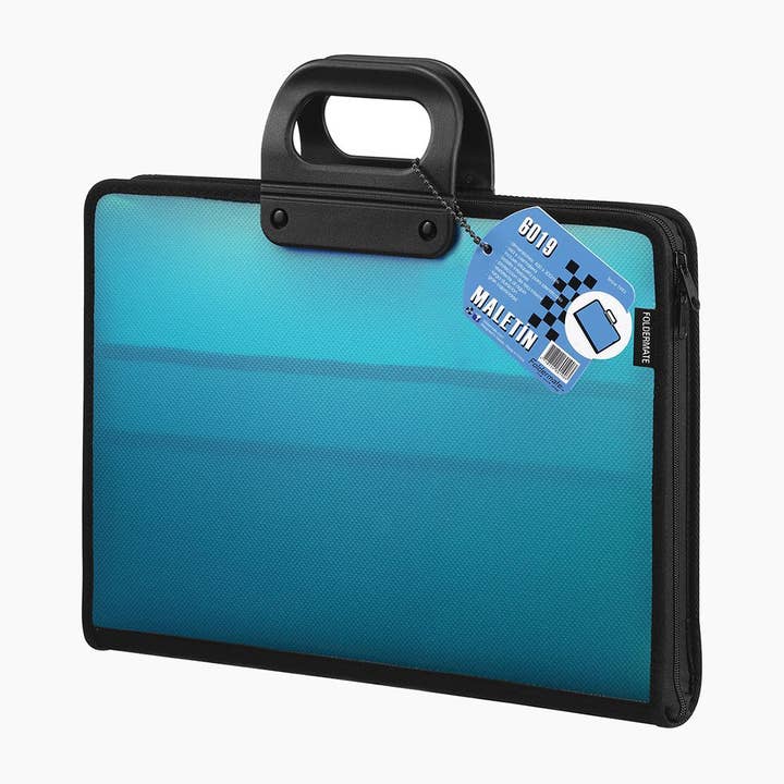 Cartella con manico Folder PGF 6019 Pop Gear Fresh. Blu Acquamarina per la vendita all'ingrosso da parte di Multi Técnica de Papelería SA