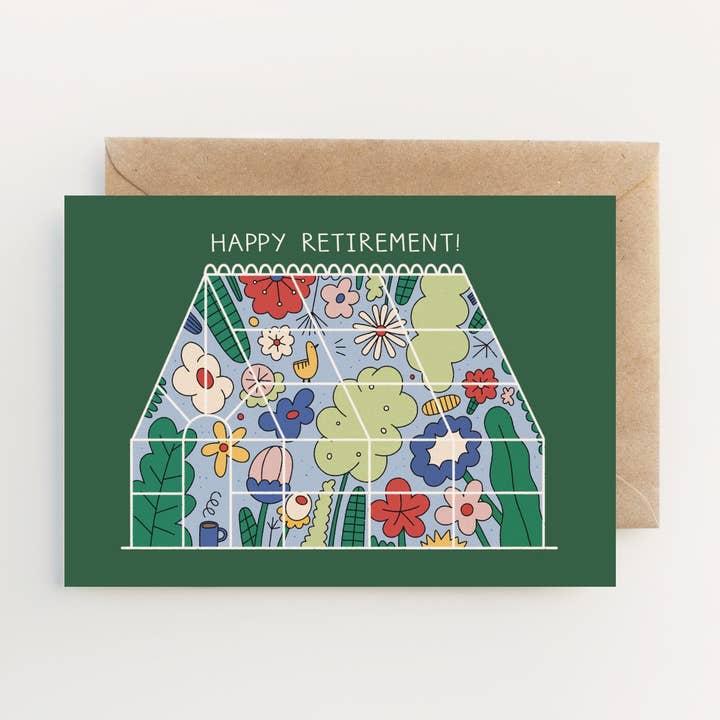 Happy Retirement Greetings Card for wholesale by Hollie Fuller