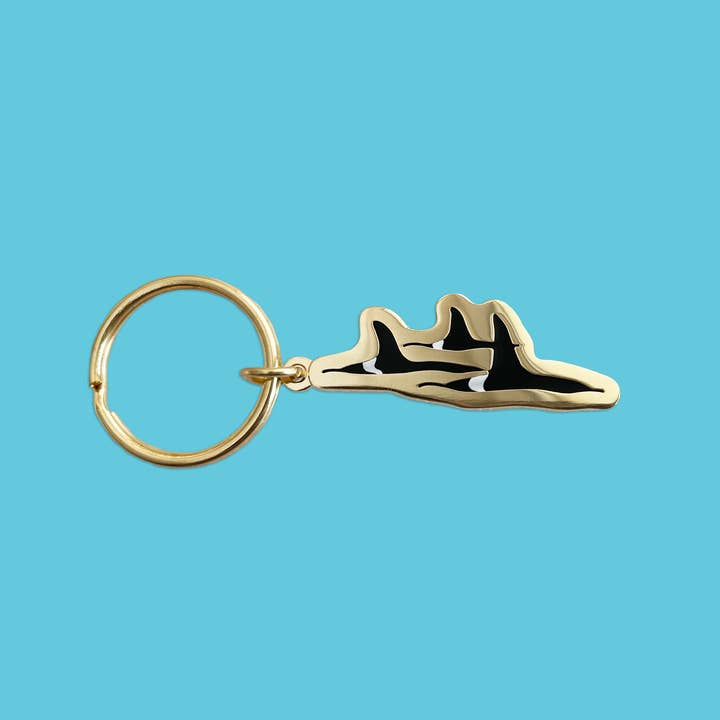 Sablewood Paper Company - Wholesale Keychain - Women's - Orca Pod Enamel Keychain1