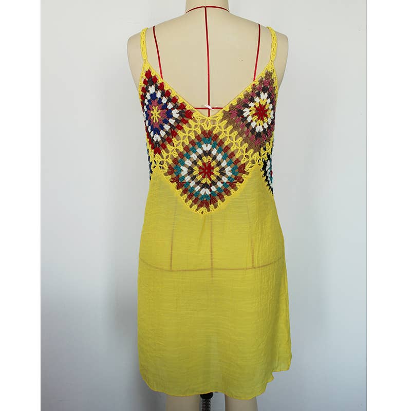 Hope & Sunshine - Wholesale Swim Cover Up - Women's - Crochet V-Neck Cover Up Dress21