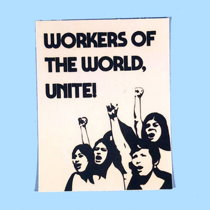 Arbeiders van de wereld, Unite! Sticker voor wholesale door Societal Stickers