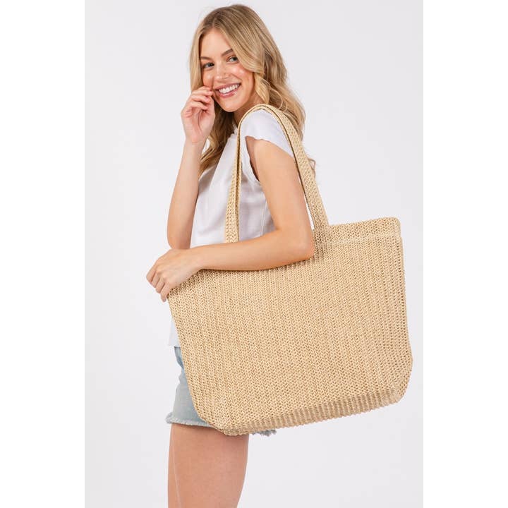 Anarchy Street - Wholesale Tote Bag - Women's - Large Crochet Straw Tote Bag