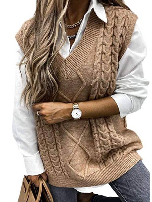 gilet en maille surdimensionné pour femmes pour une tenue décontractée pour la vente par Fashion Combination
