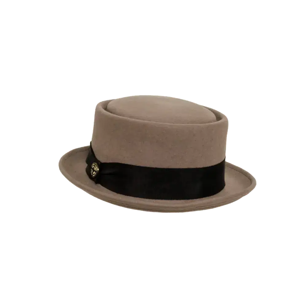 American Hat Makers - Vendita all'ingrosso Fedora - Unisex - Cappello Pork Pie in Feltro di Lana Schiacciabile - Stile Chi-Town9