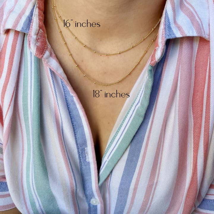GoldFi - Wholesale Link & Chain Necklace - 18k Gold Filled 1mm Satellite Chain Available in 16", 18", 2