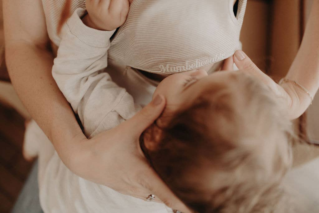 You&Milk - Wholesale Nursing Top - Maternity - White/beige nursing top - Mumbelievable6