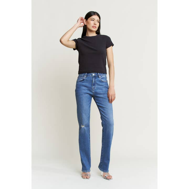SUPER HIGH STRAIGHT JEANS for wholesale by Mica Denim