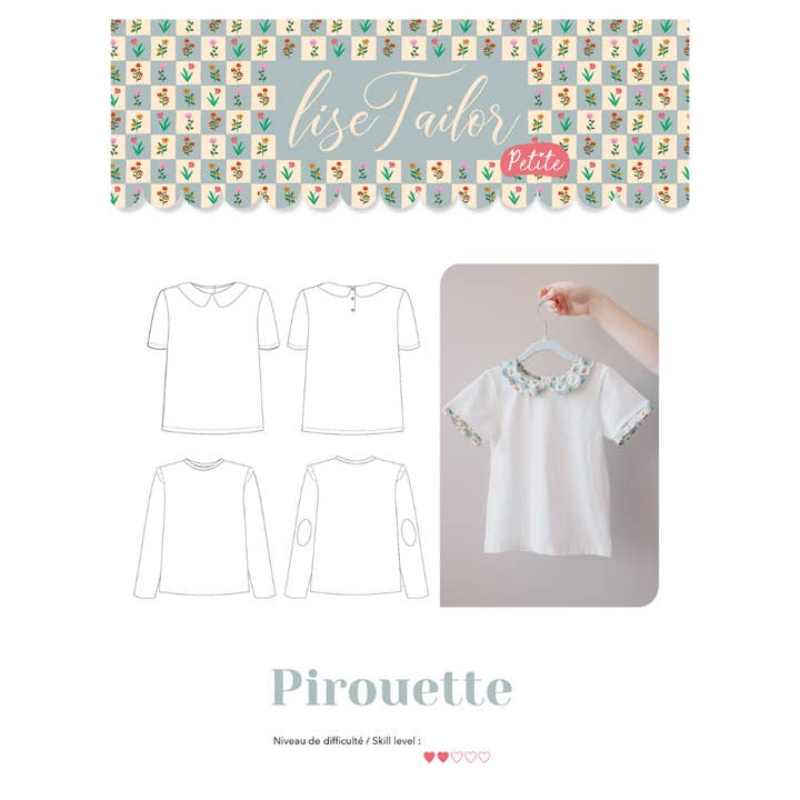 Lise Tailor - Wholesale Knutselnaai-set - Naaipatroon - "Kleine" Pirouette - per stuk verkocht