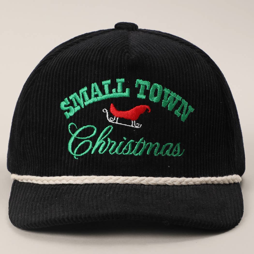 Fashion City – wholesale Trucker hat – Women’s – SMALL TOWN CHRISTMAS Corduroy Rope Trucker Hat1