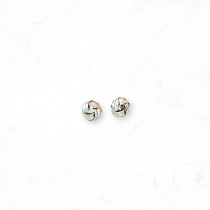 Silver Knot Studs for wholesale by Golden Thread