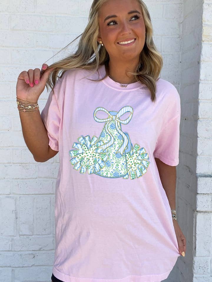Floral Cheer Bow Tee for wholesale by Ace of Grace
