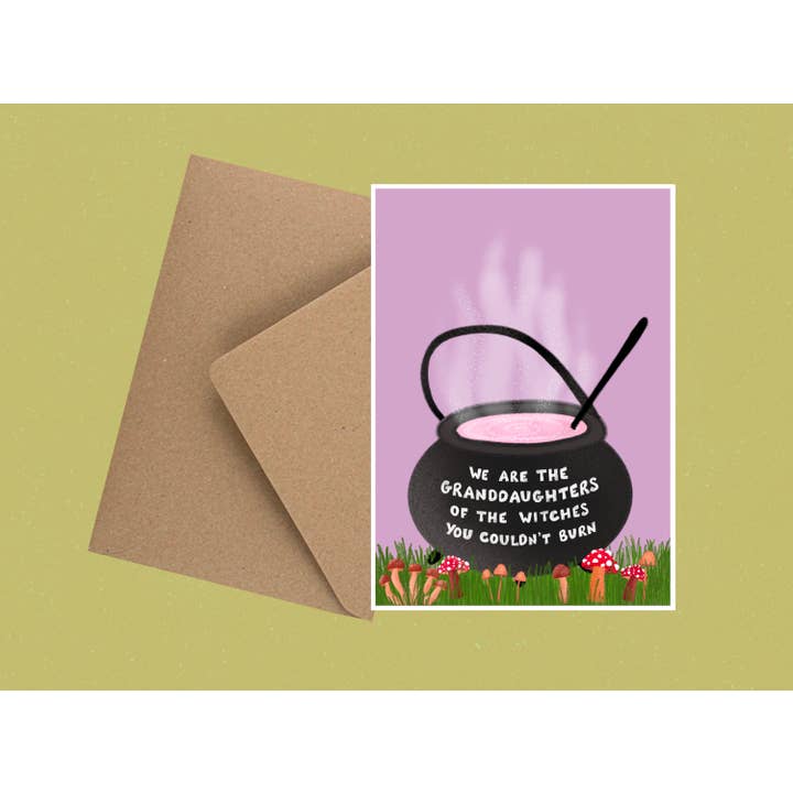Kai Kathleen – wholesale Everyday greeting card – Witches A6 Recycled Eco Greetings Card With Envelope