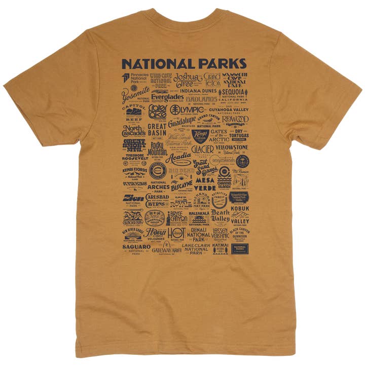 National Park Type Unisex Short Sleeve Tee for wholesale by The Landmark Project