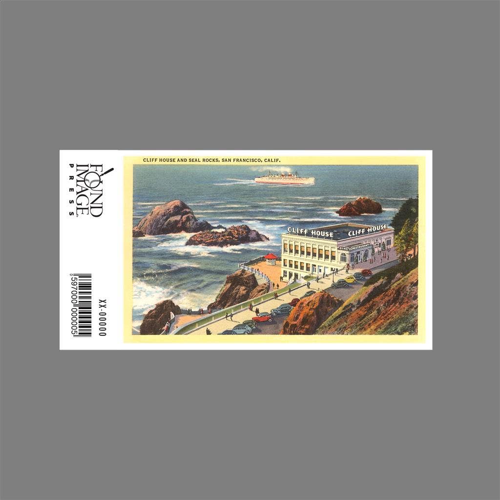 Found Image Press - Wholesale Sticker - Sticker SF-144 Cliff House, Seal Rocks, San Francisco, Calif1