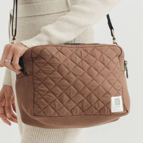 The GoMama pusletaske i linnedbomuld – brun for engroshandel hos Zoey Inc.