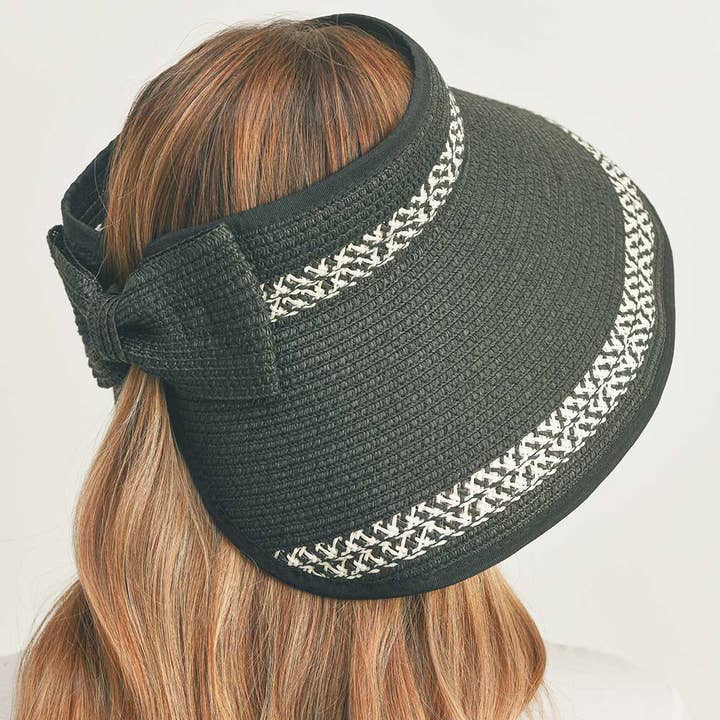 Sensibling Corp. – Großhandel Strohhut – Damen – Sonnenhut aus Strohhalm, zusammenklappbar, zusammenklappbar, mit geflochtenem Flechtdetail12