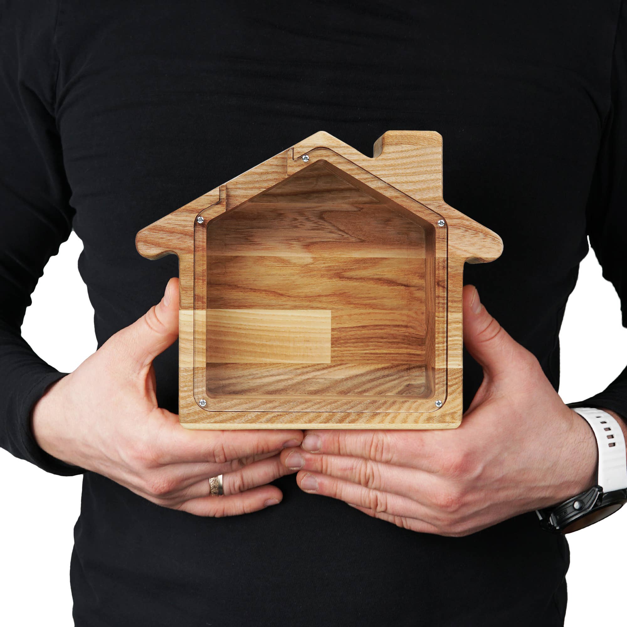 PromiDesign - Wholesale Money/Piggy Bank - Wooden Piggy Bank, House Shaped Money Box2