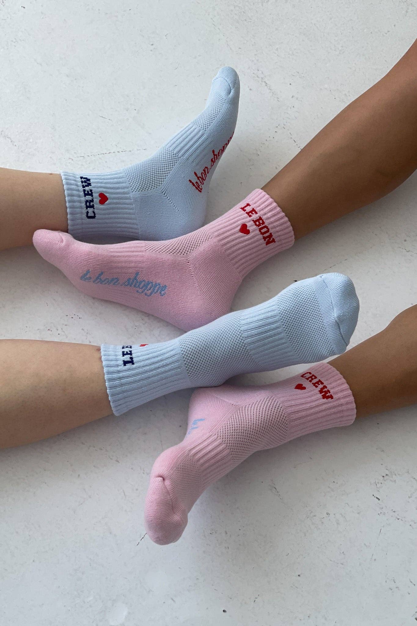 Le Bon Shoppe - Wholesale Socks – Women's - Embroidered Crew Socks (wholesale)1