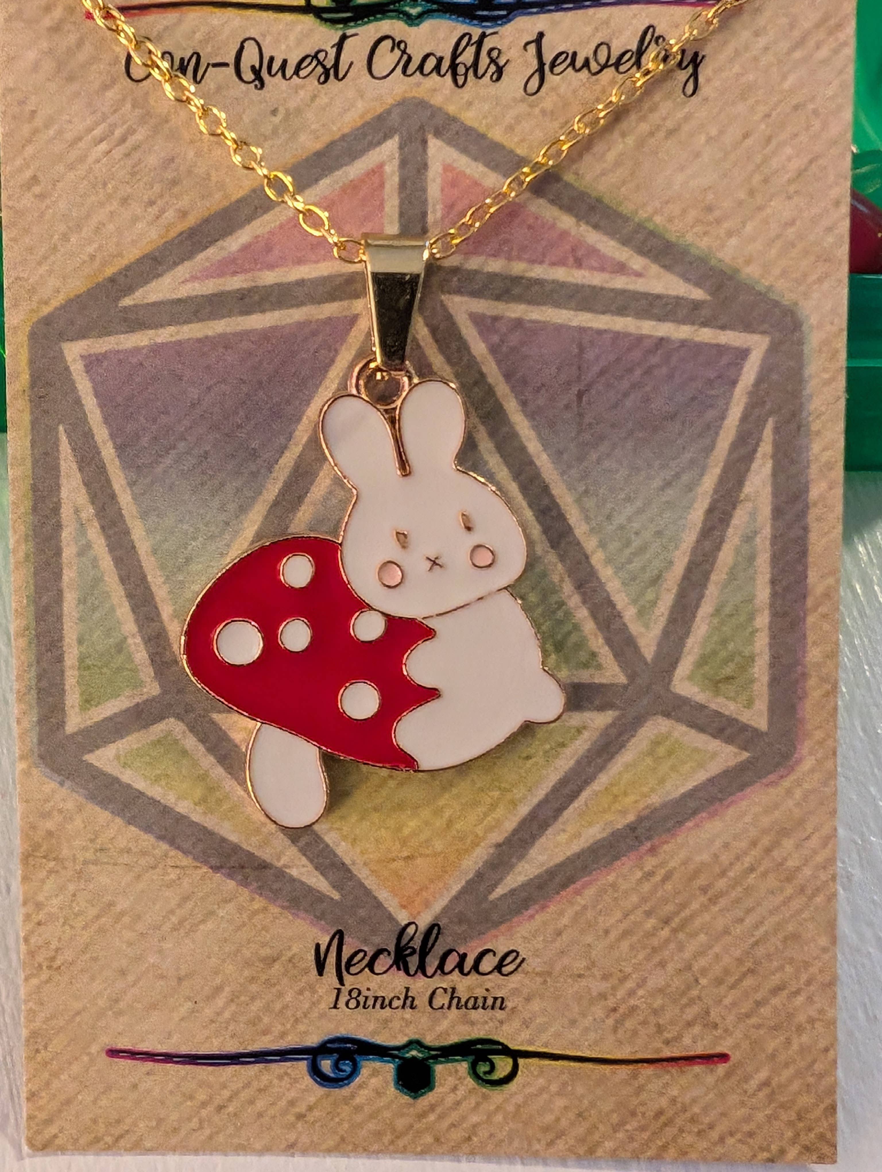 Con-Quest Crafts – Conjunto de joias por atacado – Brincos, Colares e Puxadores de Zíper de Cogumelos e Seta7