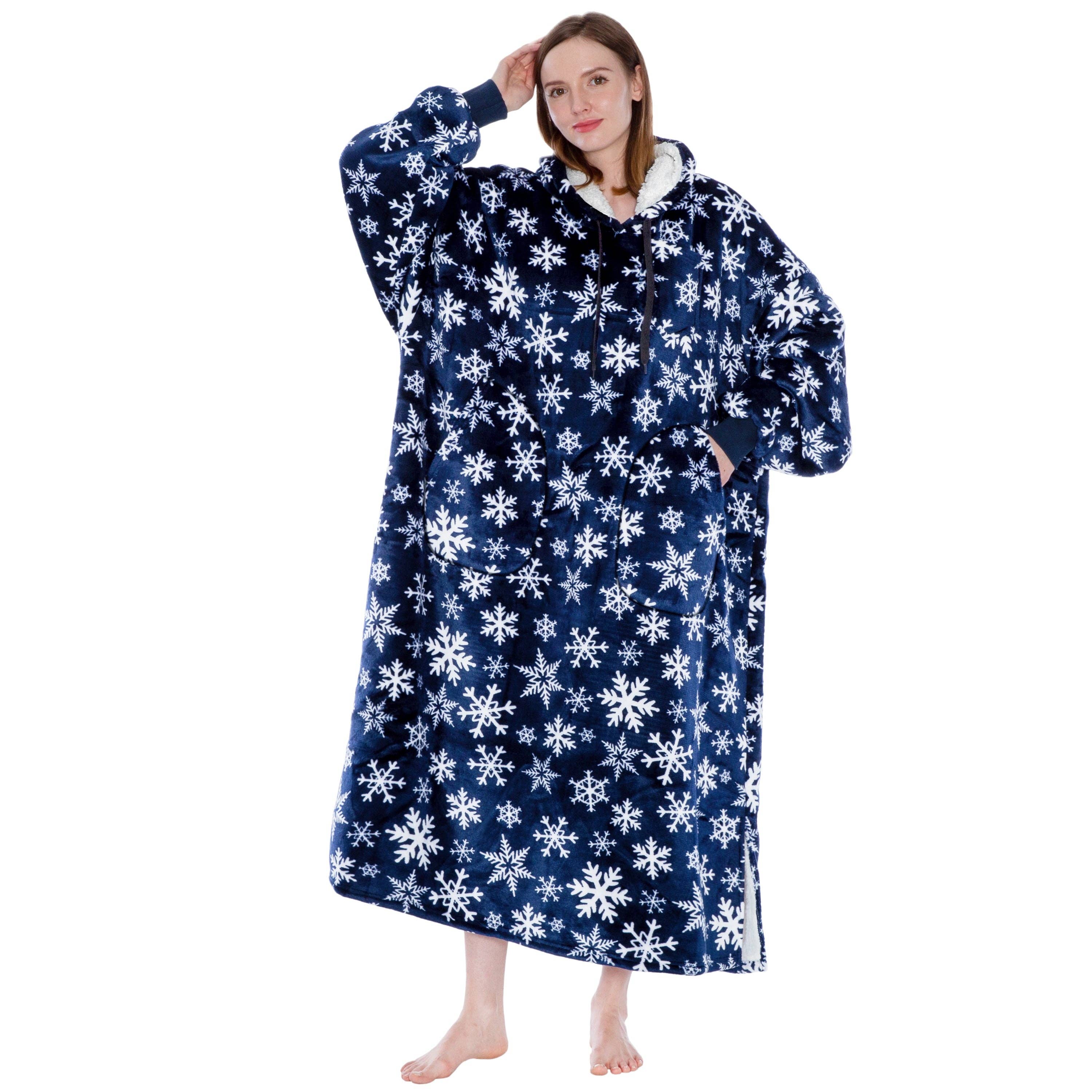 Pavilia - Wholesale Hoodie - Women's - Chest Pocket Sherpa Hoodie Blanket - Patch Pocket (Regular / Long)145