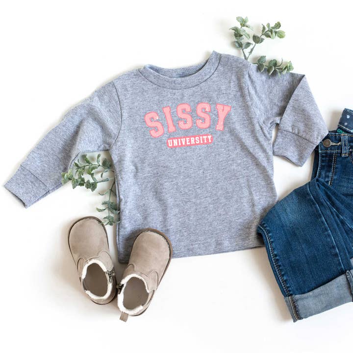 The Juniper Shop Wholesale - Wholesale Screen Printed T-Shirt - Kids - Sissy University | Youth Long Sleeve Tee