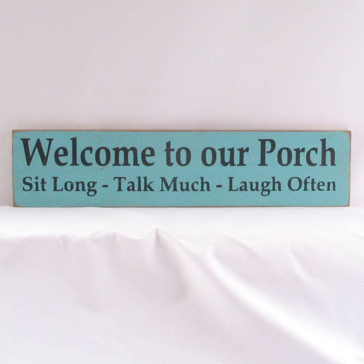 New Direction Crafters - Vendita all'ingrosso Cartelli - Cartello in legno Welcome to our Porch, Welcome to our Porch Distr3