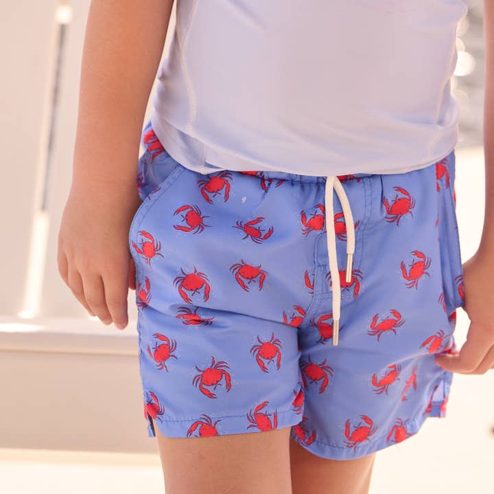 Sugar Bee Clothing - Wholesale Swim Shorts - Kids - Boys Swimwear - Compression Swim Shorts - Coastal Crab