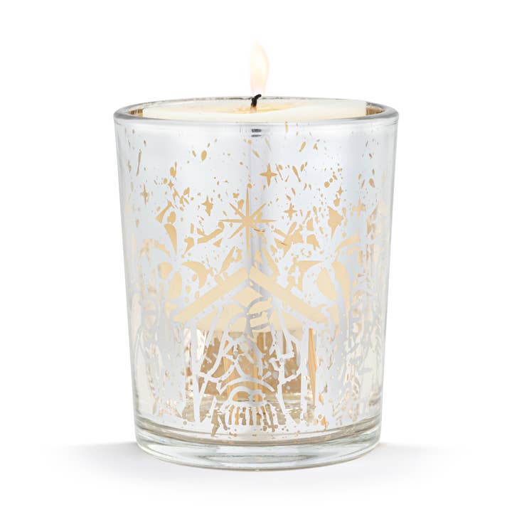 Nativity Metallic Mercury Glass Votive Holder - 2in for wholesale by DEMDACO