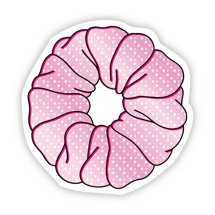 Scrunchie Pink Aesthetic Sticker for wholesale by Big Moods