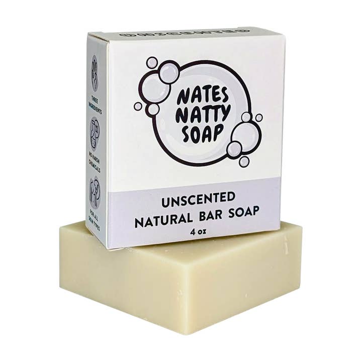 Unscented Natural Bar Soap, 4oz. for wholesale by Nate's Natty