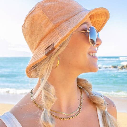 Naomi's Happy Place Shop - Wholesale Bucket Hat - Women's - CC Terry Cloth Bucket Hat9